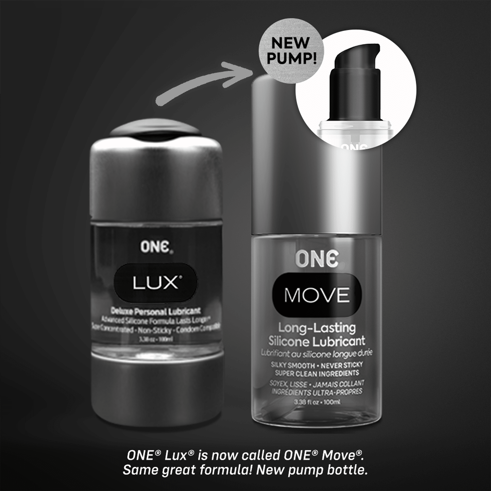 Move® Silicone Personal Lubricant 3.38oz | Move® Silicone Personal Lubricant 3.38oz ONE®